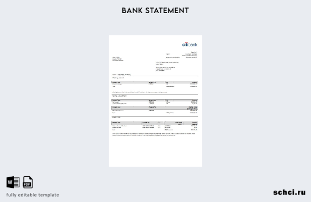 Цифровая загрузка шаблона слова Citibank в Германии