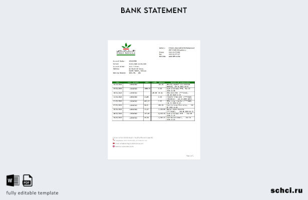 скачать цифровую версию шаблон Excel банковской выписки Credit Agricole в Марокк