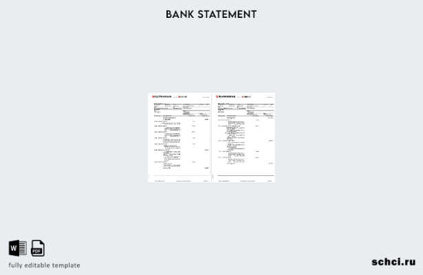 цифровая загрузка Германия Выписка HypoVereinsbank на немецком языке, шаблон стр