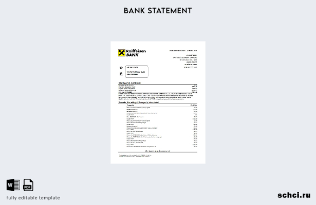 цифровая загрузка Румыния Raiffeisen Bank на румынском языке шаблон Excel банков