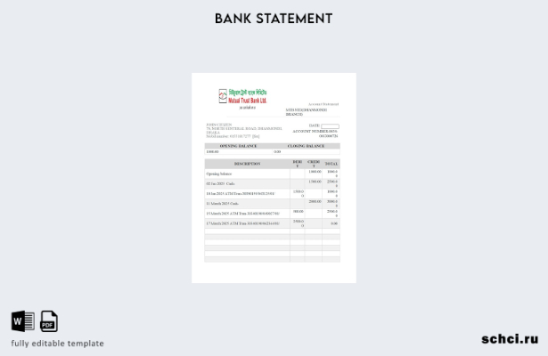 цифровая загрузка выписки по банковскому счету Bangladesh Mutual Trust слово шаб