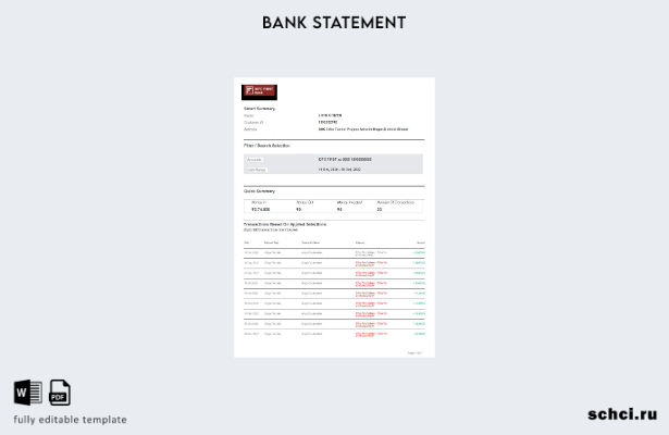 цифровая загрузка страницы выписки по счету банка IDFC в Индии, шаблон версии