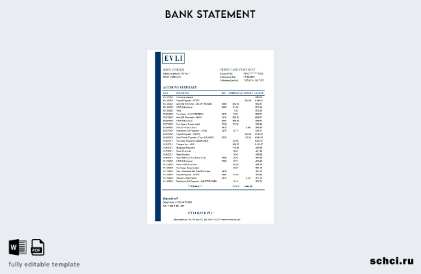 цифровая загрузка шаблон Excel выписки по счету в Финляндии Evli Bank PLC