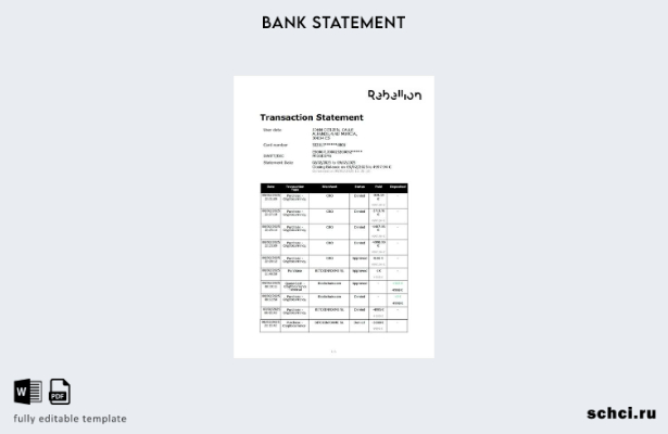 цифровая загрузка шаблона заявления о транзакции в Испании Rebellion Pay