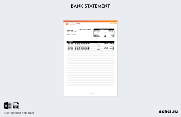 цифровая загрузка шаблона слова выписки Unionbank Филиппин