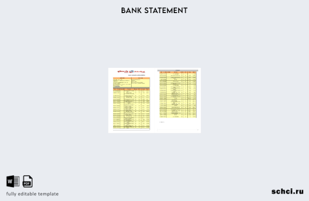 цифровая загрузка шаблона страниц выписки из банка Индии Union Bank of India