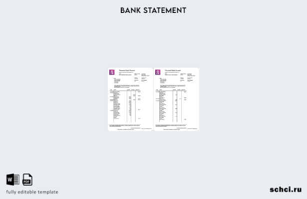 цифровая загрузка шаблона страниц выписки по счету Ирландских союзных ирландских