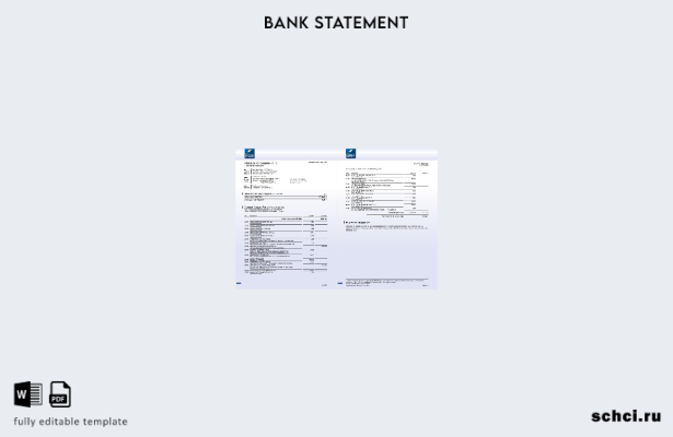 цифровая загрузка шаблона страниц словесной выписки по счету во Франции La Banqu