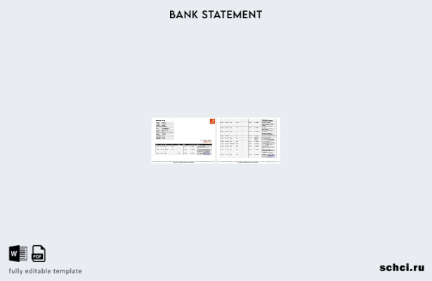 цифровая загрузка шаблона страниц Word выписки по счету в Нигерии Guaranty Trust
