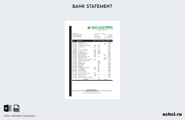 цифровая загрузка шаблона Excel банковской выписки Бангладеш Аграни