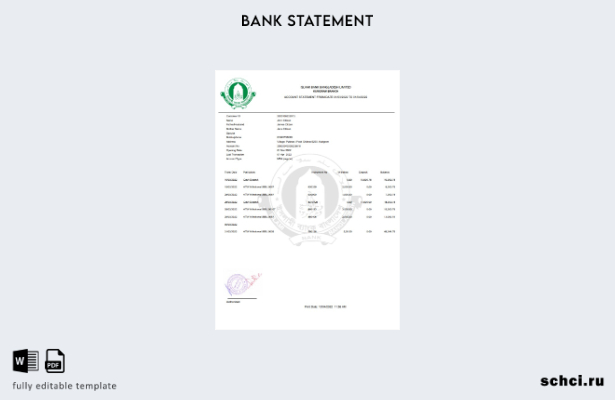 цифровая загрузка шаблона Excel банковской выписки Бангладеш Ислами