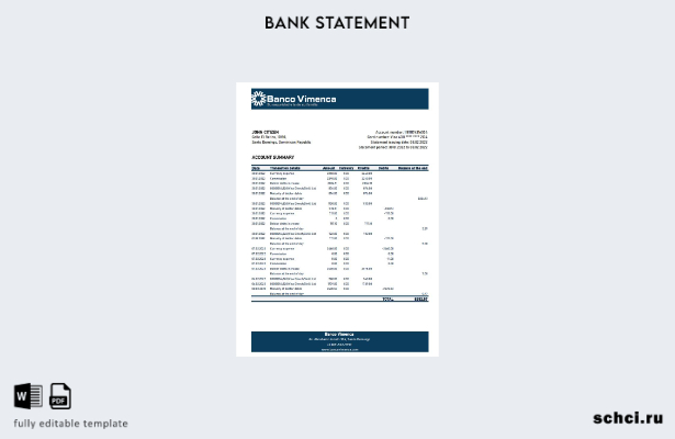 цифровая загрузка шаблона Excel банковской выписки Доминиканской Республики Banc
