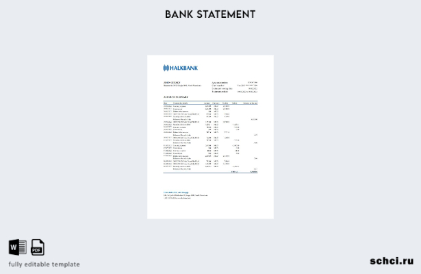 цифровая загрузка шаблона Excel банковской выписки Македонии Halkbank