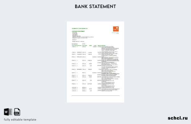 цифровая загрузка шаблона Excel банковской выписки Нигерии GTBank