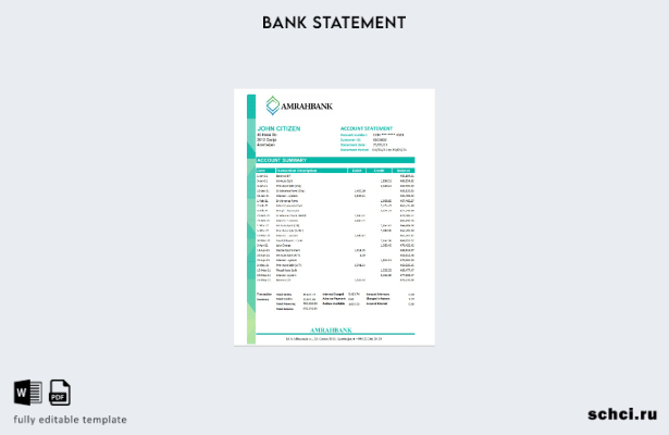 цифровая загрузка шаблона Excel банковской выписки Amrahbank Азербайджана