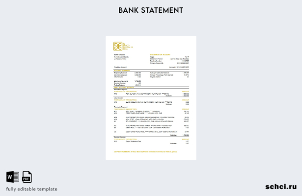 цифровая загрузка шаблона Excel банковской выписки Cuba Banco Central de Cuba