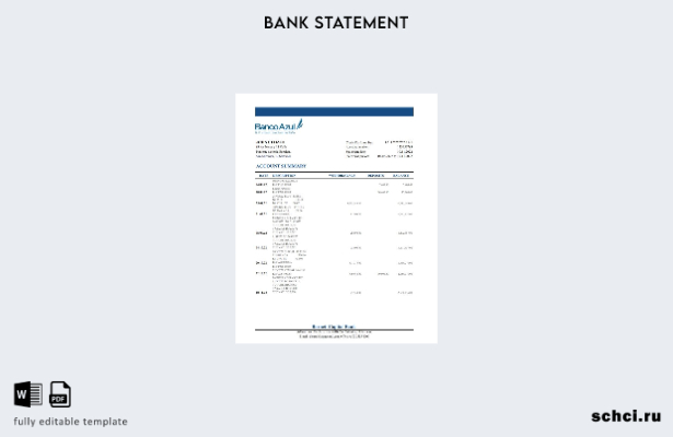 цифровая загрузка шаблона Excel банковской выписки Salvador Banco Azul