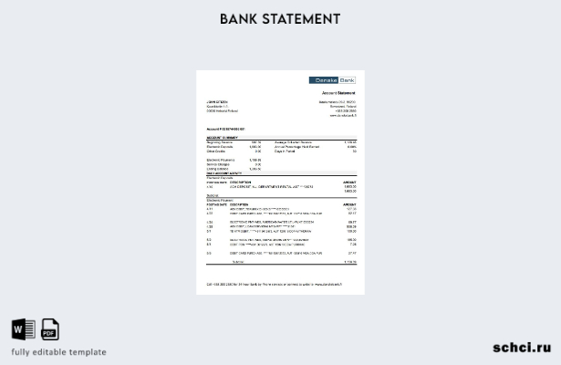 цифровая загрузка шаблона Excel выписки по счету в Финляндии Danske