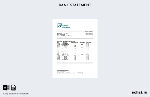 цифровая загрузка шаблона Excel Cameroon Atlantic Bank