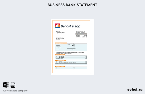 Загрузка в цифровом формате. Заявление об организации Banco del Estado de Chille