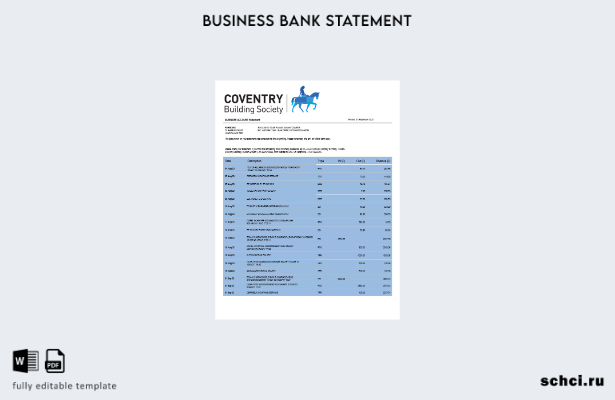 загрузка в цифровом формате. Выписка о текущем счете организации Coventry Buildi