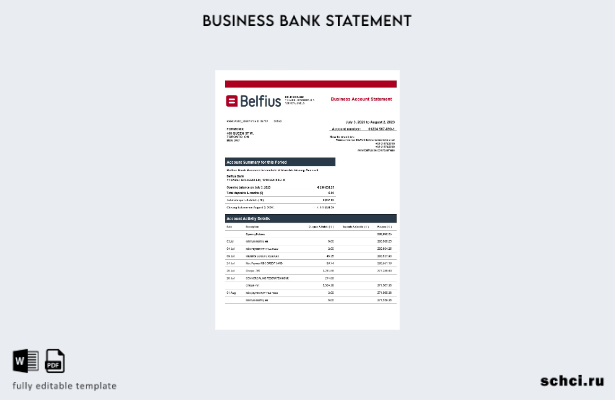 скачать цифровую версию отчета о предприятии Belfius Bank в формате Word и PDF ш