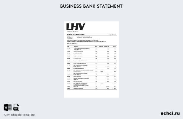 цифровая загрузка Великобритания Фирменное заявление LHV Group Шаблон в формате