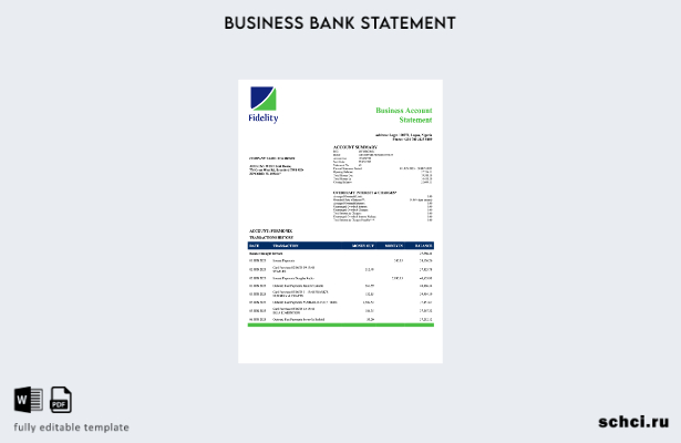 цифровая загрузка Нигерия Fidelity Bank выписка со счета предприятия Шаблон в фо
