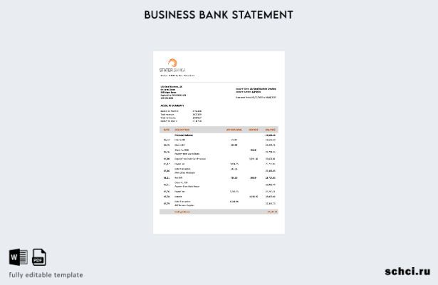 цифровая загрузка Северная Македония Stater Banka выписка по счету фирмы Шаблон