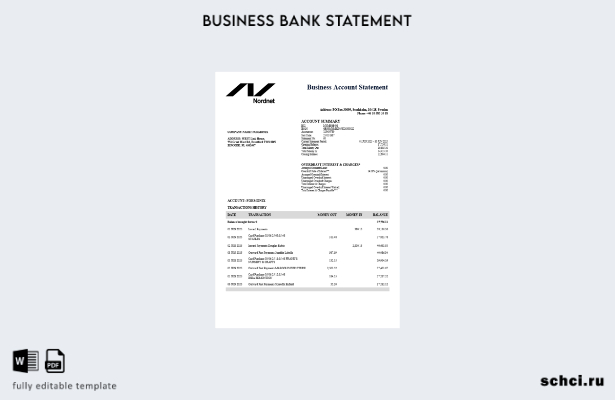 цифровая загрузка выписки о счете шведской фирмы Nordnet AB Шаблон в формате Wor