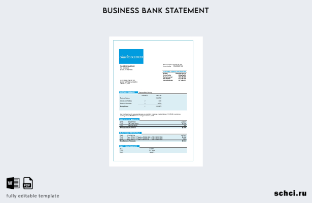 цифровая загрузка выписки по банковскому счету компании Charles Schwab в формате