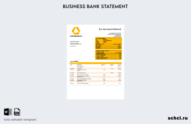 цифровая загрузка выписки по текущему счету компании Commerzbank Шаблон в формат