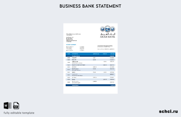 цифровая загрузка выписки по текущему счету компании Oman Arab Bank в формате Wo