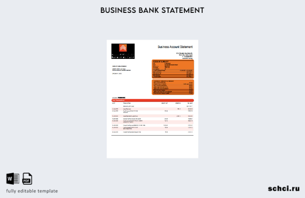 цифровая загрузка выписки со счета компании Banque du Caire, шаблон в формате Wo