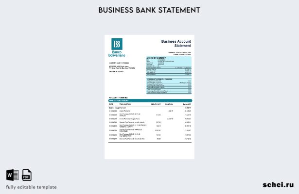 цифровая загрузка заявления компании Banco Bolivariano, шаблон в формате Word и