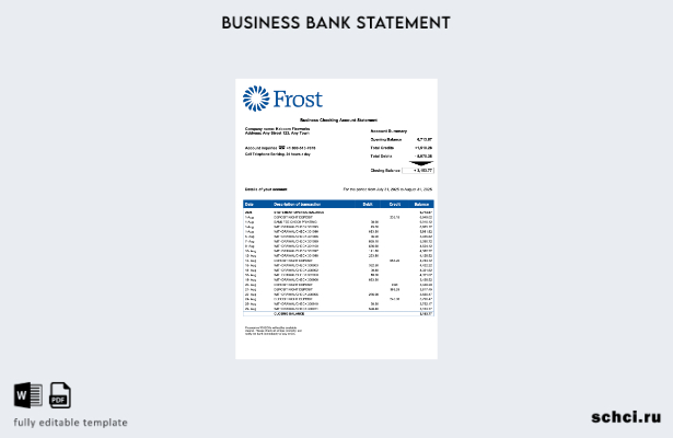 цифровая загрузка шаблона заявления предприятия USA Frost в формате Word и PDF