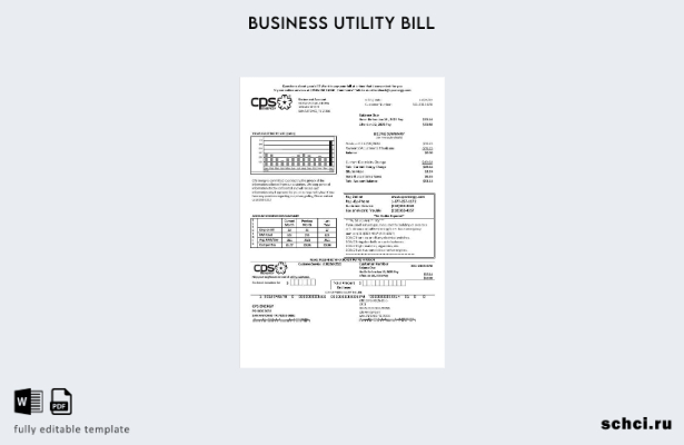 скачать в цифровом формате шаблон счета за коммунальные услуги CPS ENERGY в США