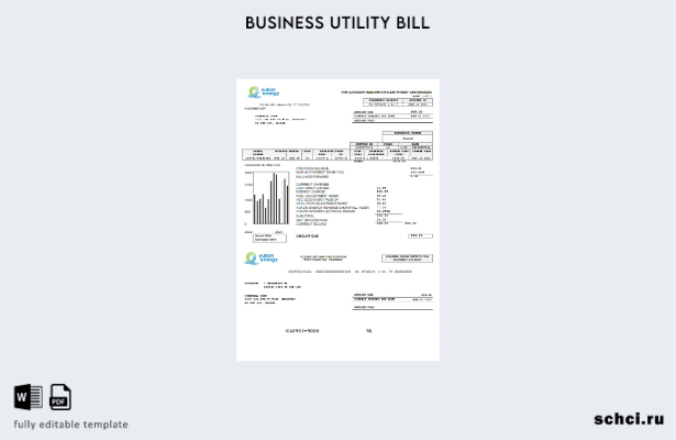 скачать цифровой шаблон счета за коммунальные услуги Yukon Energy