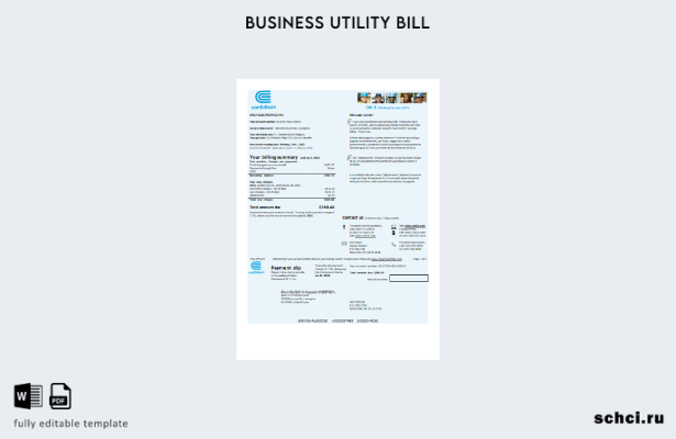 скачать цифровой шаблон счета за электроэнергию Con Edison
