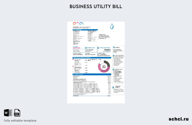 скачать цифровую версию шаблона счета за коммунальные услуги компании Enel Energ