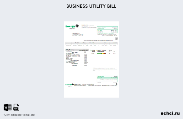 скачать шаблон счета за электроэнергию Energy Plus в цифровом формате