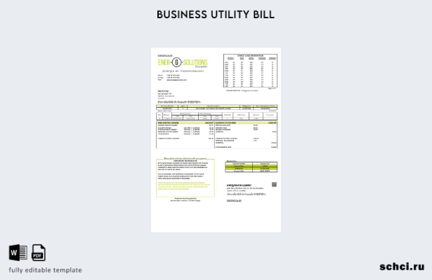 цифровая загрузка Эквадор Energysource Эквадор шаблон счета за коммунальные услу