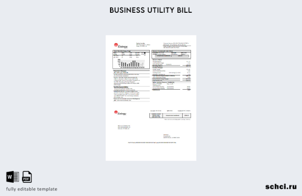 цифровая загрузка счета за коммунальные услуги Entergy, шаблон страницы