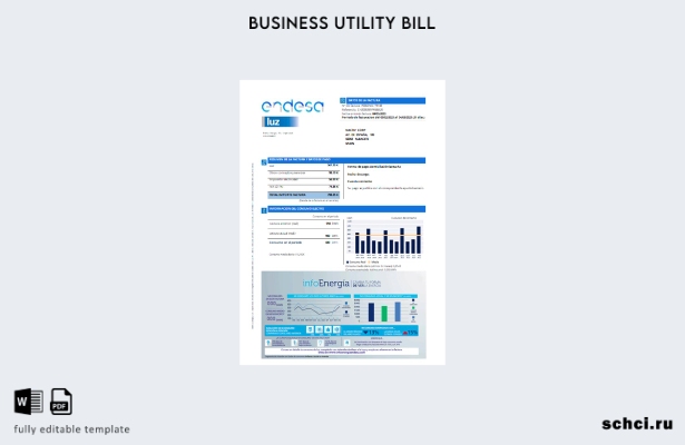 цифровая загрузка шаблона счета за коммунальные услуги Endesa luz