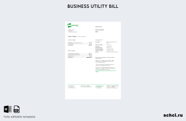цифровая загрузка шаблона счета за коммунальные услуги Ovo Energy
