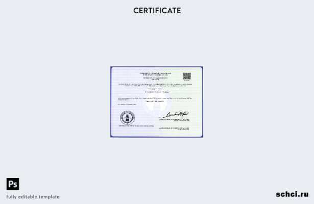 скачать в цифровом формате Шаблон свидетельства об изменении имени Регистратора