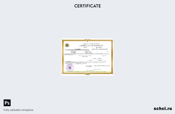 цифровая загрузка иранского свидетельства о браке в формате Word и PDF шаблона