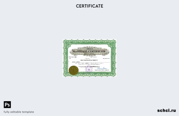 цифровая загрузка свидетельства о браке Кирибати в формате Word и PDF шаблона