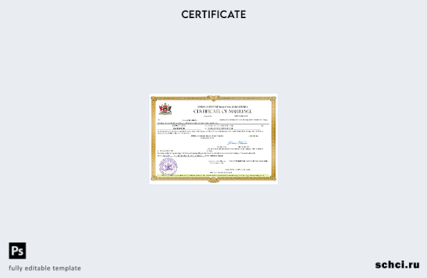 цифровая загрузка свидетельства о браке Тринидада и Тобаго в формате Word и PDF