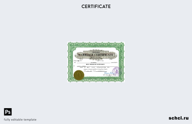 цифровая загрузка свидетельства о браке на Багамских островах в формате Word и P